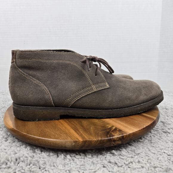 Johnston Murphy Mens 11 Copeland Gray Suede Lifestyle Crepe Sole Chukka Boot - Picture 3 of 13